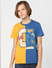 BOYS Yellow & Blue Graphic print T-shirt_388582+1