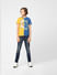 BOYS Yellow & Blue Graphic print T-shirt_388582+6