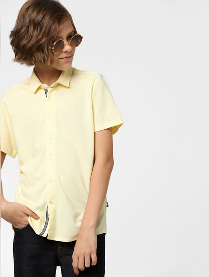 Boys Yellow Half Sleeves Shirt