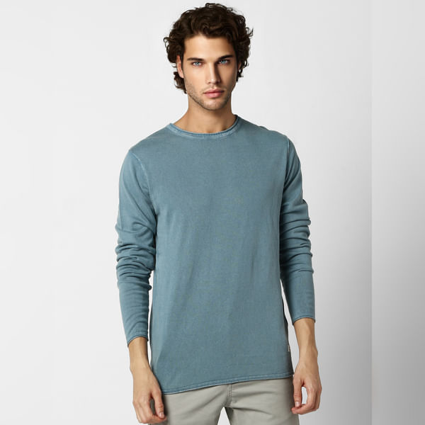 BESTSELLER CLOTHING Blue Washed Pullover