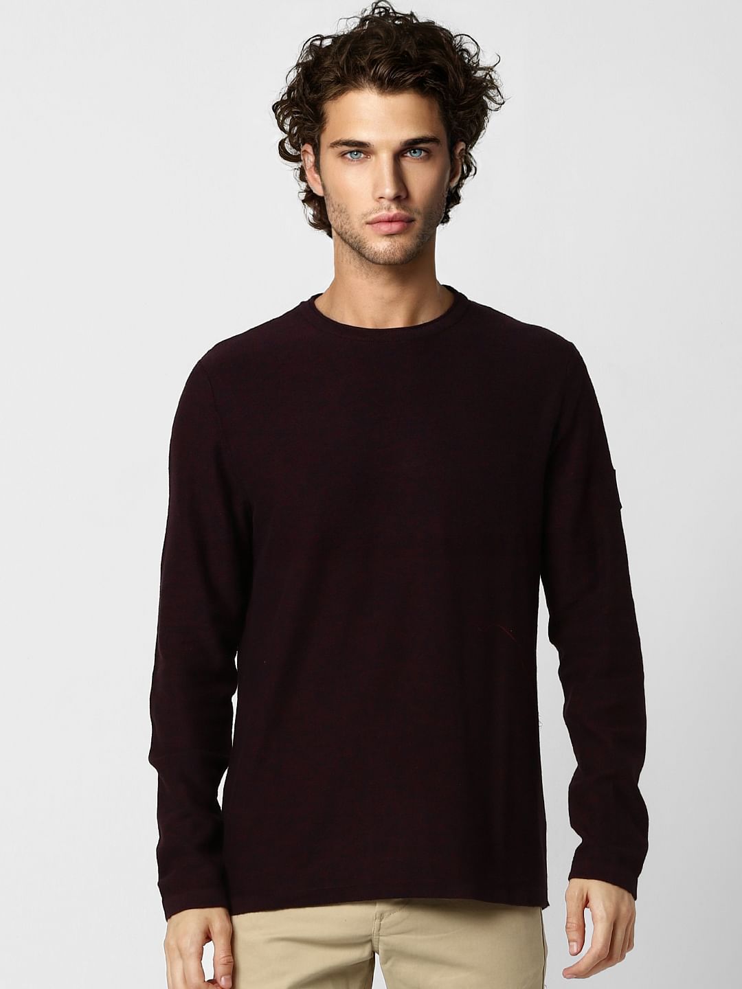 burgundy pullover