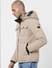 Beige Hooded Puffer Jacket