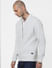 Grey Quilted Zip Up Sweatshirt