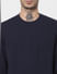 Navy Blue Quilted Sweatshirt_386797+5