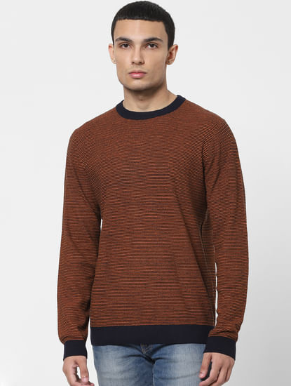 Orange Knit Pullover