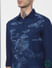 Blue Denim Printed Full Sleeves Shirt