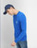 Blue Logo Print Sweatshirt_399752+1