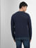 Navy Blue Logo Print Sweatshirt_399754+4