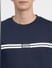 Navy Blue Logo Print Sweatshirt_399754+5