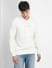 White Logo Print Hooded Sweatshirt_399757+2