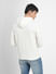 White Logo Print Hooded Sweatshirt_399757+4