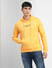Yellow Logo Print Hooded Sweatshirt_399764+2