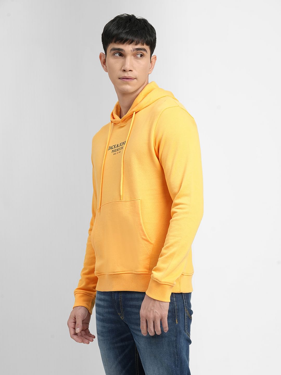 Jack and jones online yellow hoodie