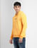 Yellow Logo Print Hooded Sweatshirt_399764+3