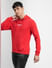 Red Logo Print Hooded Sweatshirt_399766+2