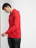 Red Logo Print Hooded Sweatshirt_399766+3