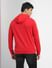 Red Logo Print Hooded Sweatshirt_399766+4