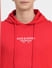 Red Logo Print Hooded Sweatshirt_399766+5