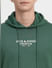 Dark Green Logo Print Hooded Sweatshirt_399767+5