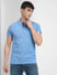 Blue Polo Neck T-shirt_399769+2
