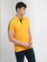 Yellow Tape Detail Polo Neck T-shirt_399770+3
