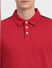 Red Tape Detail Polo Neck T-shirt_399771+5