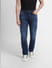 Dark Blue Mid Rise Clark Regular Fit Jeans_399816+2