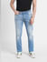 Light Blue Mid Rise Distressed Clark Regular Fit Jeans_399827+2