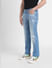 Light Blue Mid Rise Distressed Clark Regular Fit Jeans_399827+3