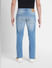Light Blue Mid Rise Distressed Clark Regular Fit Jeans_399827+4