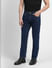 Dark Blue Mid Rise Clark Regular Fit Jeans_399828+3