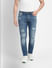 Blue Low Rise Distressed Glenn Slim Fit Jeans_399834+2