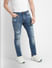 Blue Low Rise Distressed Glenn Slim Fit Jeans_399834+3