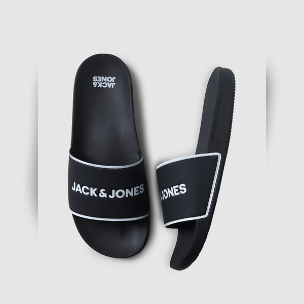BESTSELLER CLOTHING Black Logo Print Sliders