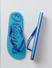 Blue Logo Print Flip Flops