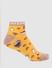 Yellow Graphic Print Ankle Socks 