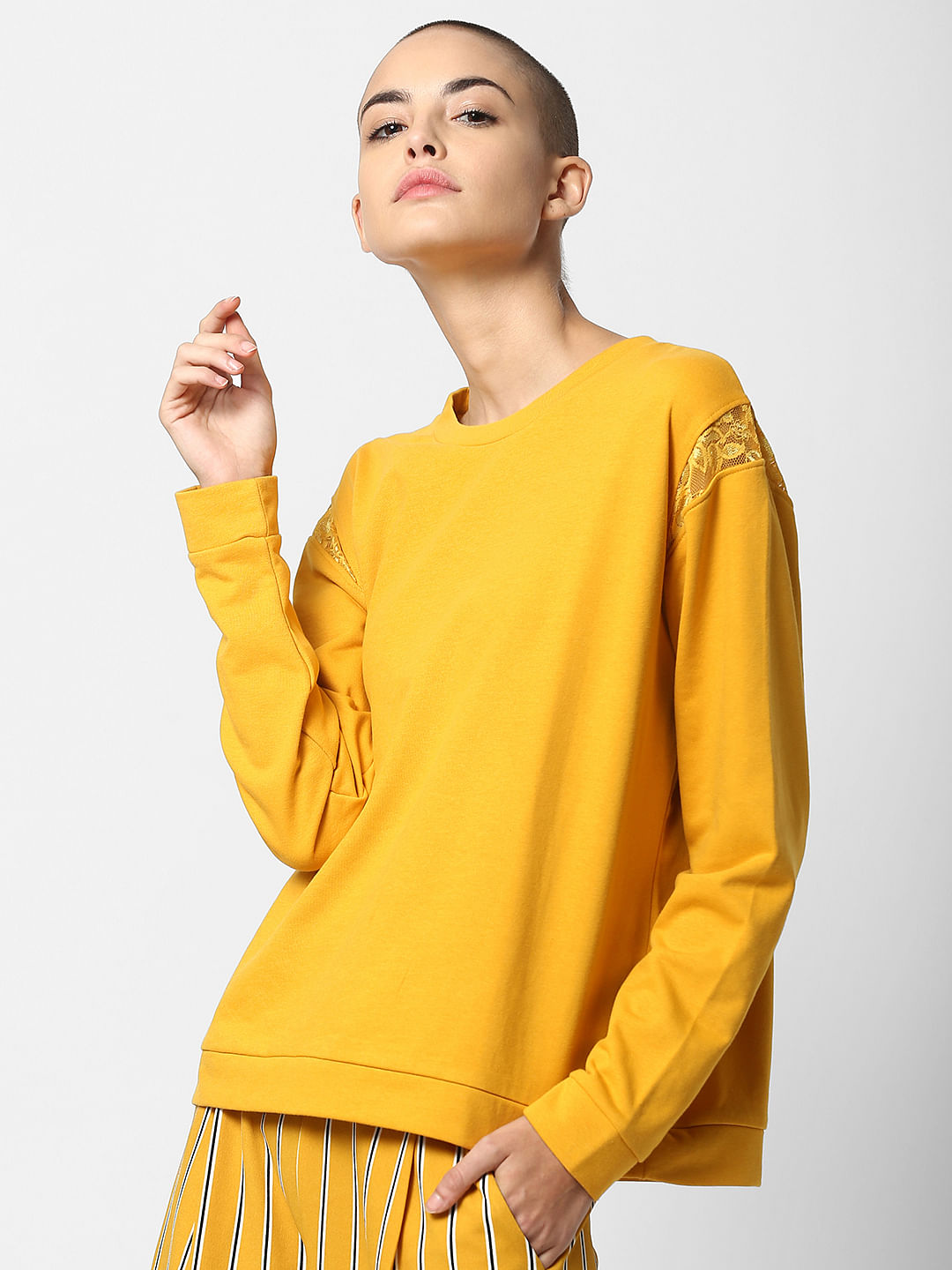 yellow sweatshirt for girls