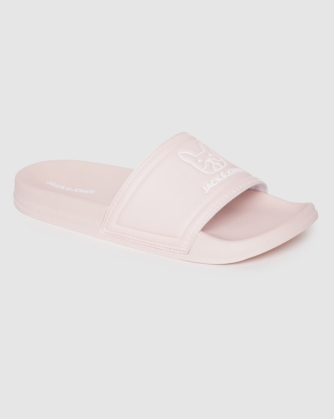 Buy Pink Graphic Print Sliders for Men