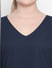 Navy Blue Flared Sleeves Top
