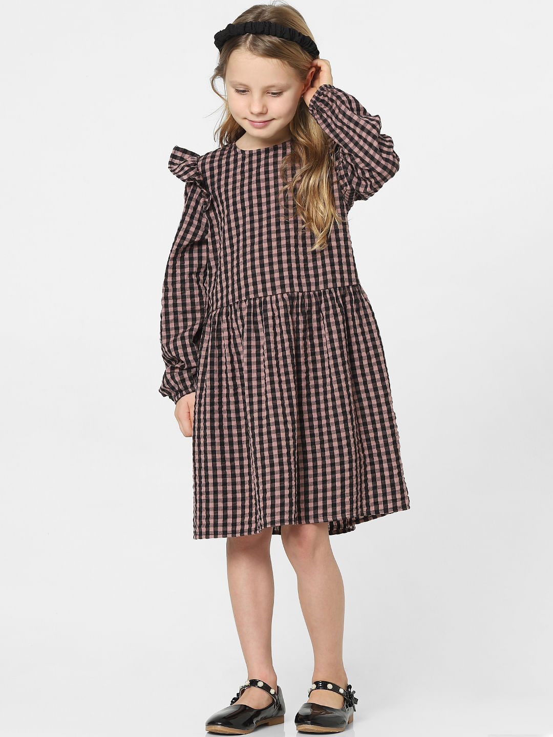 Buy Peach Dresses & Frocks for Girls by Aks Kids Online | Ajio.com