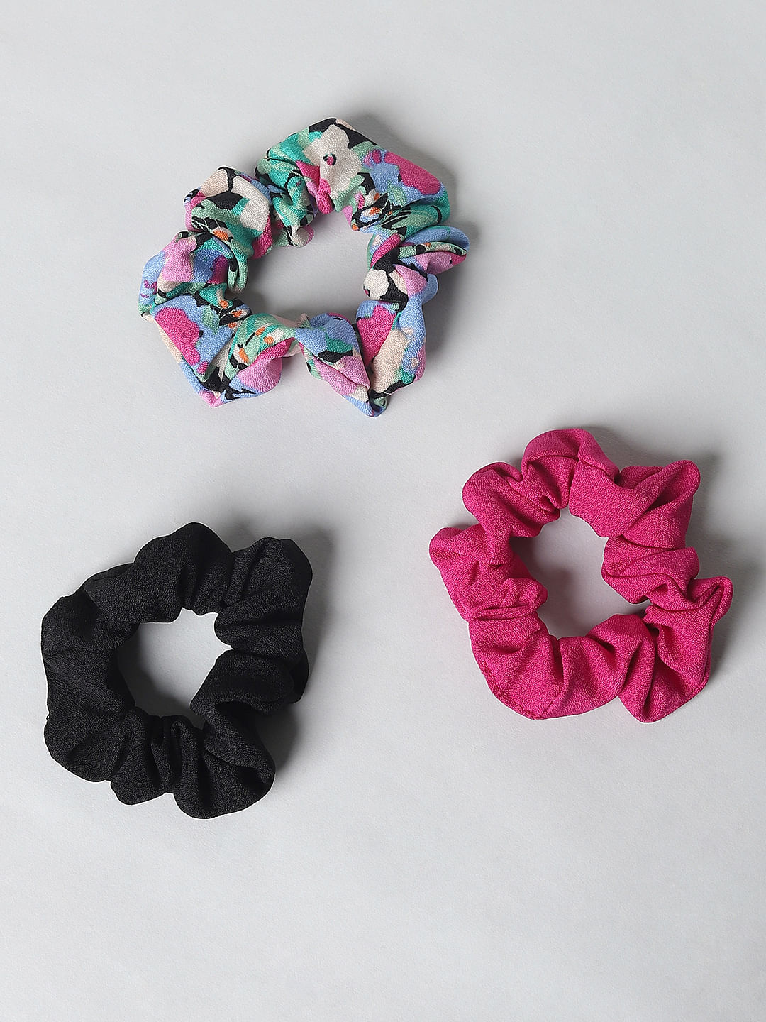 NNR Multicolor Bts Hair Scrunchies Printed Satin Scrunchies Rubber Bands  Packaging Size Dozens