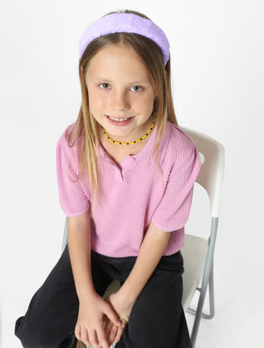 Girls Purple Hairband & Scrunchie Set
