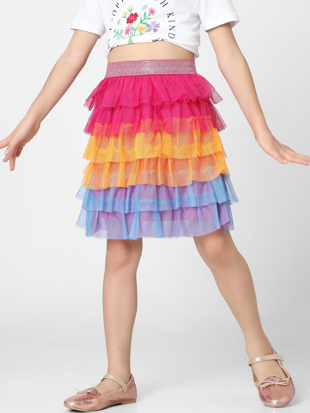 Layered tulle skirt short best sale