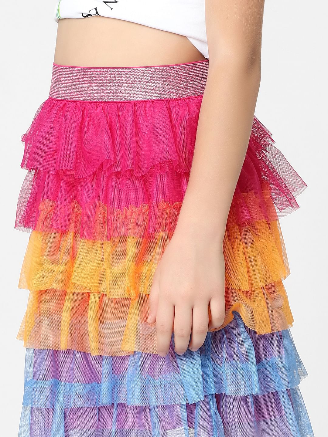 Buy Pink Layered Tulle Short Skirt for Girls Online at KidsOnly 263682701