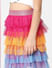 Pink Layered Tulle Short Skirt