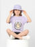 Girls Purple Graphic Print T-shirt
