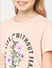 Girls Pink Graphic Print T-shirt