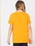 Girls Orange Text Print T-shirt