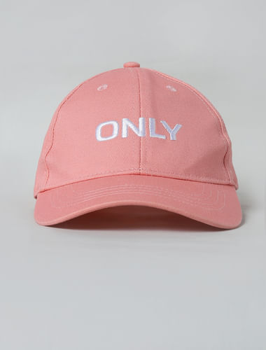 Girls Pink Logo Print Cap