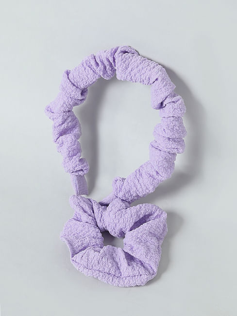 Girls Purple Hairband & Scrunchie Set